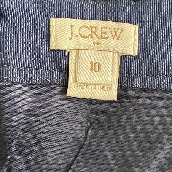 J. Crew Factory Midnight Blue Metallic Jacquard Nori Mini Skirt, Size 10 - Picture 6 of 8